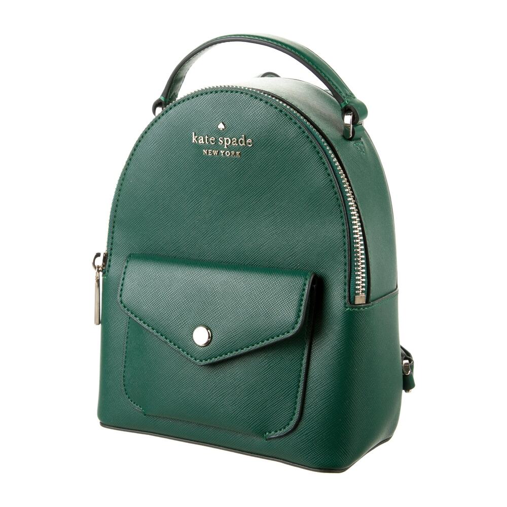 Kate Spade Schuyler Mini Backpack Deep Jade Green Saffiano EUC